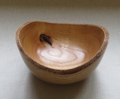 This natural edge bowl won a commended certificate for Nick Caruana
